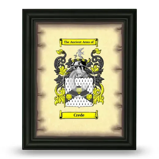 Crede Coat of Arms Framed - Black