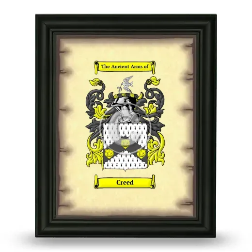 Creed Coat of Arms Framed - Black