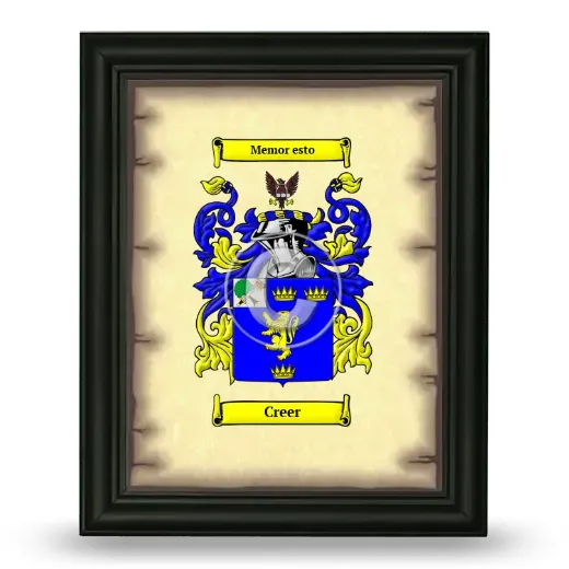 Creer Coat of Arms Framed - Black