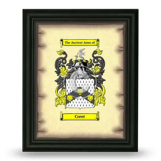 Creet Coat of Arms Framed - Black