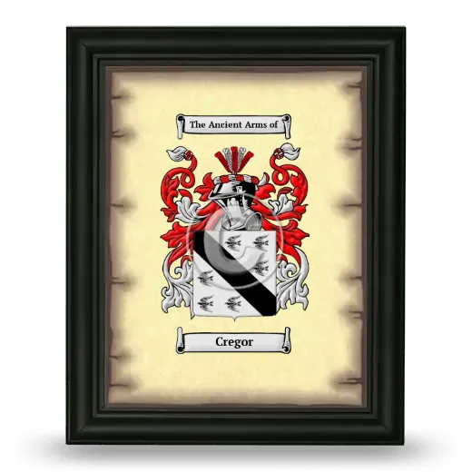 Cregor Coat of Arms Framed - Black
