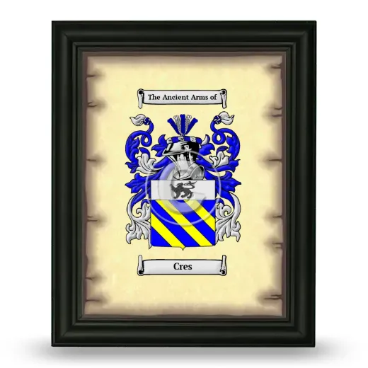 Cres Coat of Arms Framed - Black