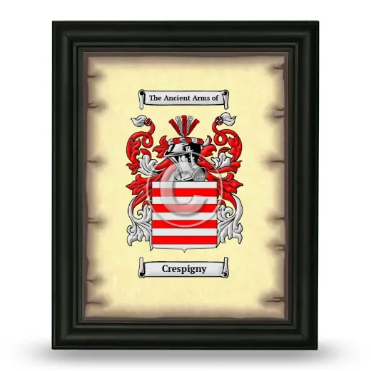 Crespigny Coat of Arms Framed - Black