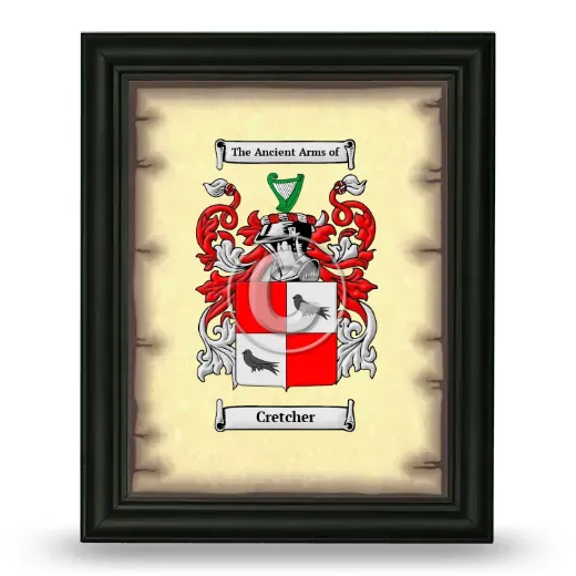 Cretcher Coat of Arms Framed - Black