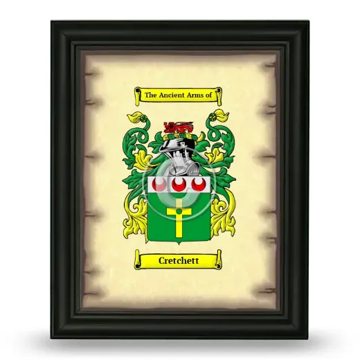 Cretchett Coat of Arms Framed - Black