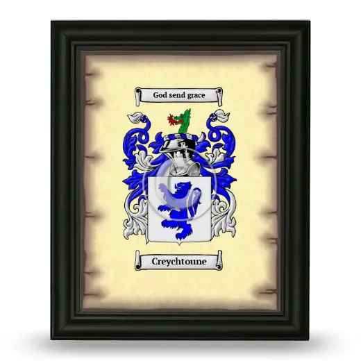 Creychtoune Coat of Arms Framed - Black
