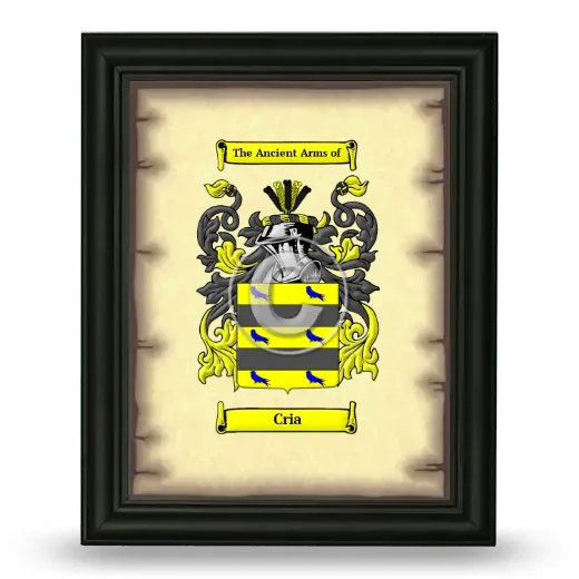 Cria Coat of Arms Framed - Black