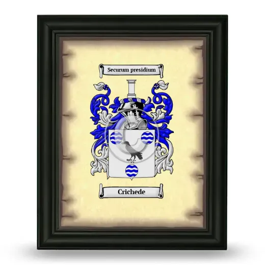 Crichede Coat of Arms Framed - Black