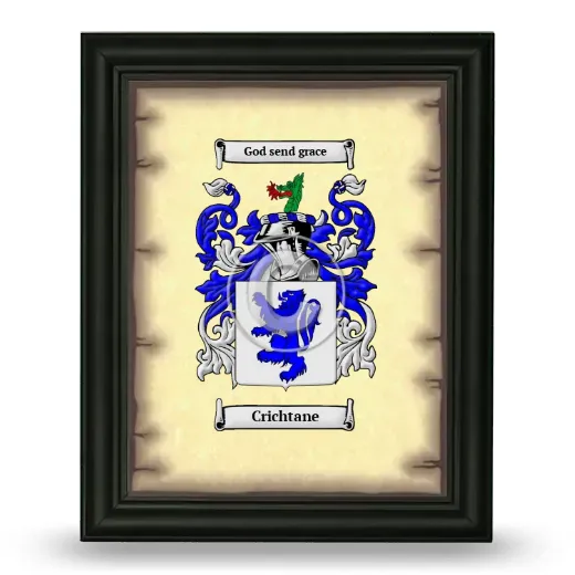 Crichtane Coat of Arms Framed - Black