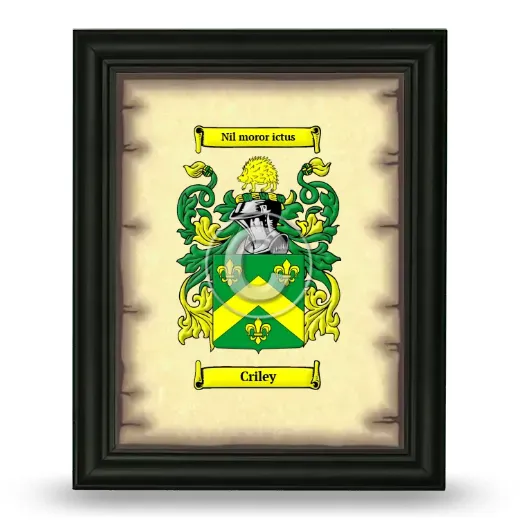 Criley Coat of Arms Framed - Black