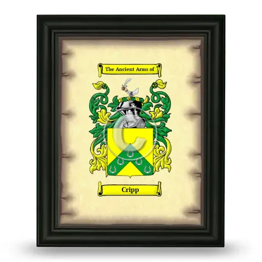 Cripp Coat of Arms Framed - Black