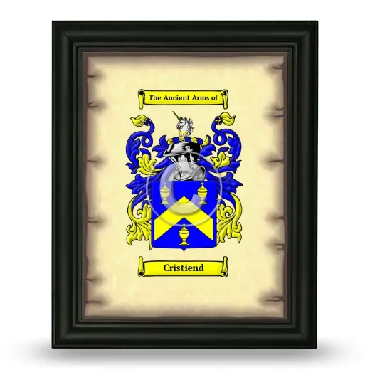 Cristiend Coat of Arms Framed - Black