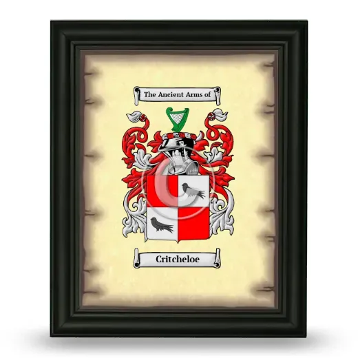 Critcheloe Coat of Arms Framed - Black