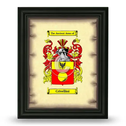 Crivellini Coat of Arms Framed - Black