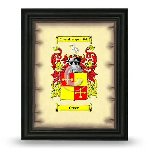 Croce Coat of Arms Framed - Black