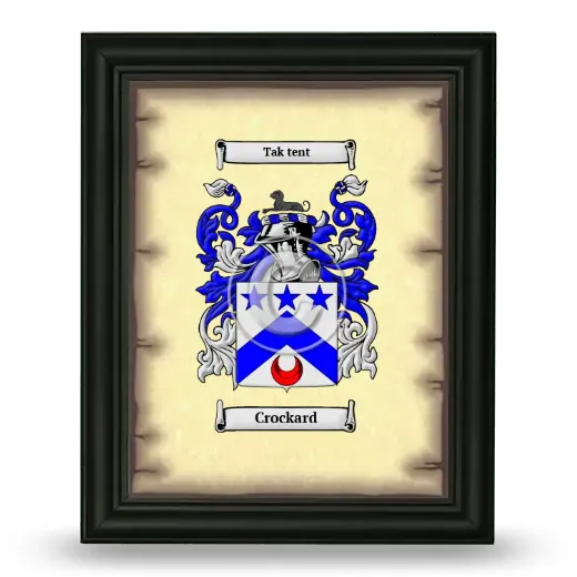 Crockard Coat of Arms Framed - Black