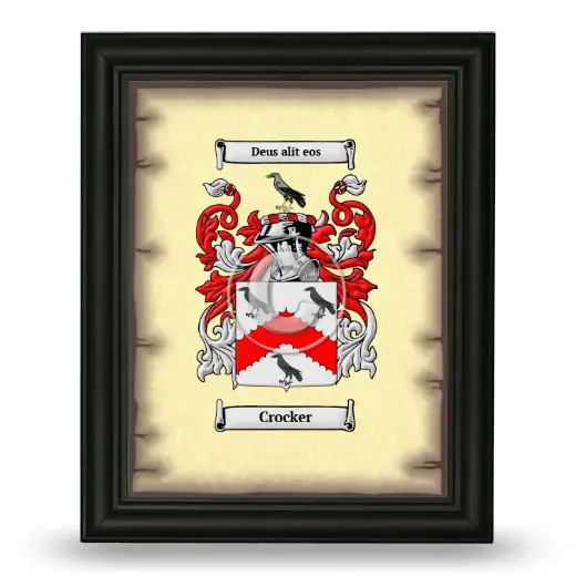 Crocker Coat of Arms Framed - Black