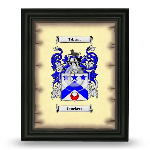 Crockert Coat of Arms Framed - Black