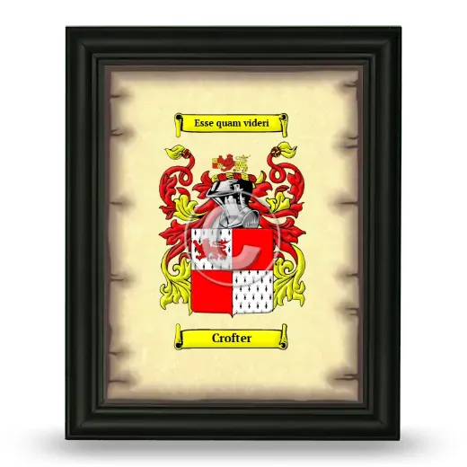 Crofter Coat of Arms Framed - Black