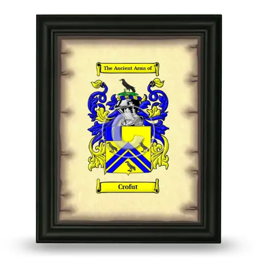 Crofut Coat of Arms Framed - Black