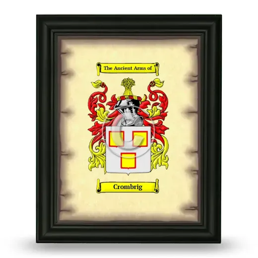 Crombrig Coat of Arms Framed - Black