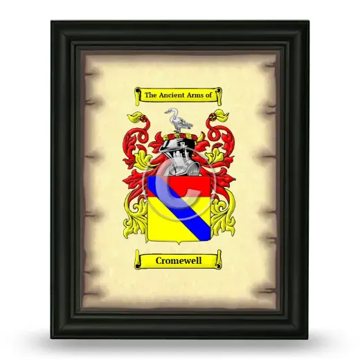 Cromewell Coat of Arms Framed - Black