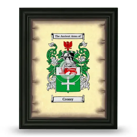 Cromy Coat of Arms Framed - Black