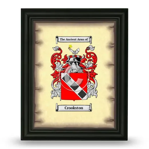 Crookston Coat of Arms Framed - Black