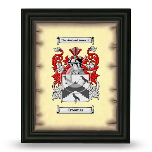 Croomer Coat of Arms Framed - Black