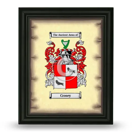 Crosey Coat of Arms Framed - Black