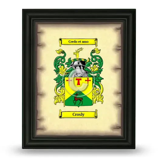 Crosly Coat of Arms Framed - Black