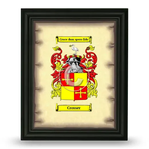 Crosser Coat of Arms Framed - Black
