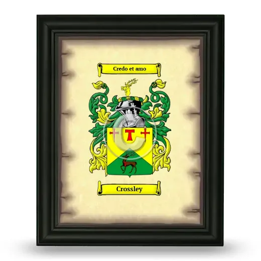 Crossley Coat of Arms Framed - Black