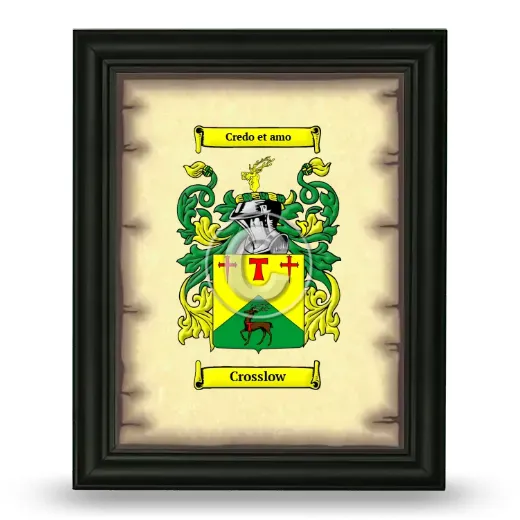 Crosslow Coat of Arms Framed - Black