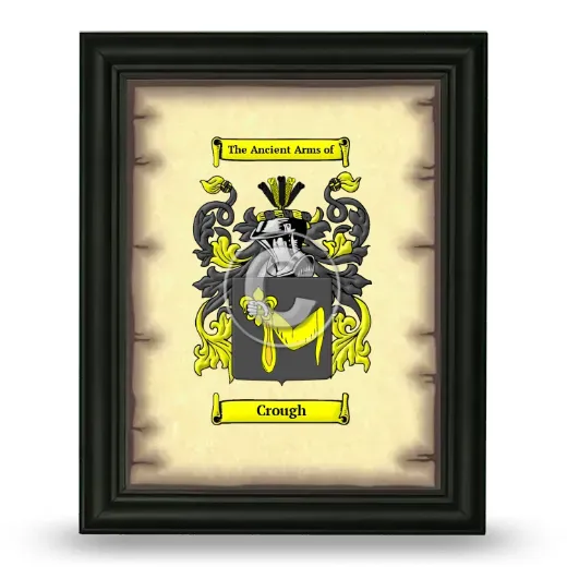 Crough Coat of Arms Framed - Black
