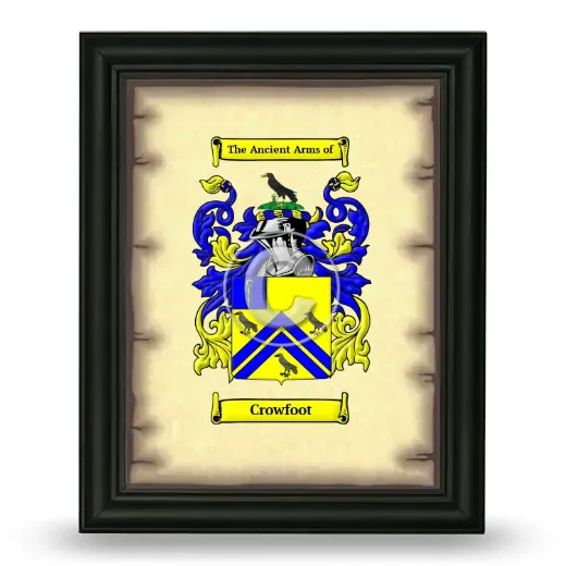 Crowfoot Coat of Arms Framed - Black