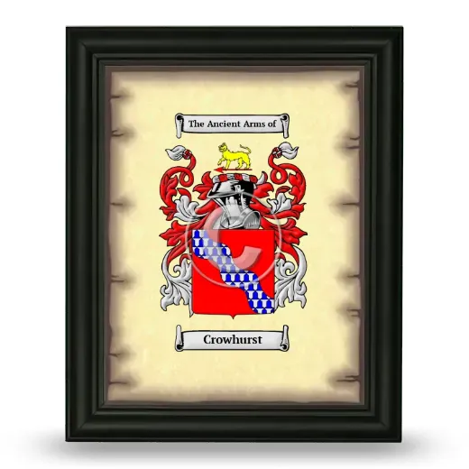 Crowhurst Coat of Arms Framed - Black