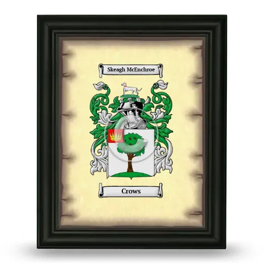 Crows Coat of Arms Framed - Black