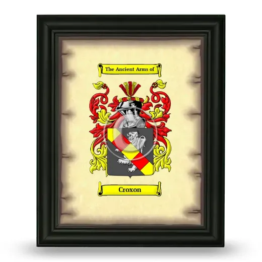 Croxon Coat of Arms Framed - Black