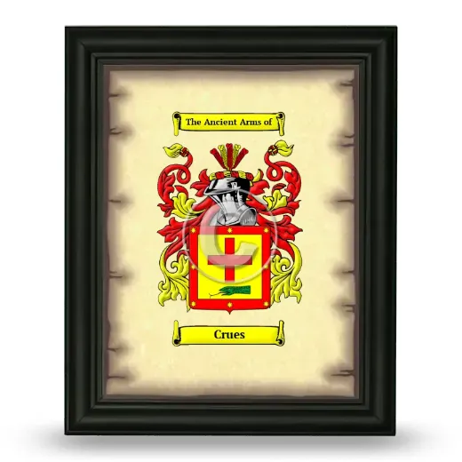 Crues Coat of Arms Framed - Black