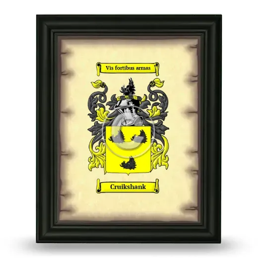 Cruikshank Coat of Arms Framed - Black