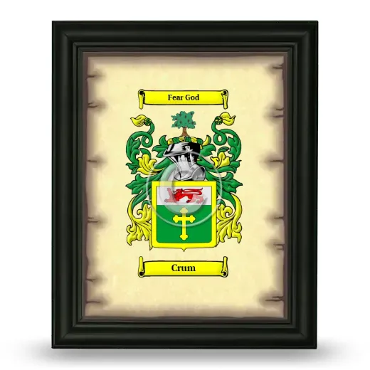 Crum Coat of Arms Framed - Black