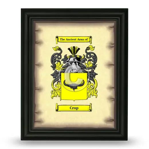 Crup Coat of Arms Framed - Black