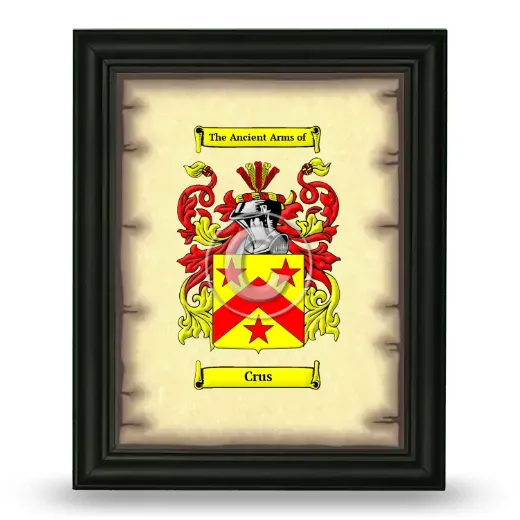 Crus Coat of Arms Framed - Black