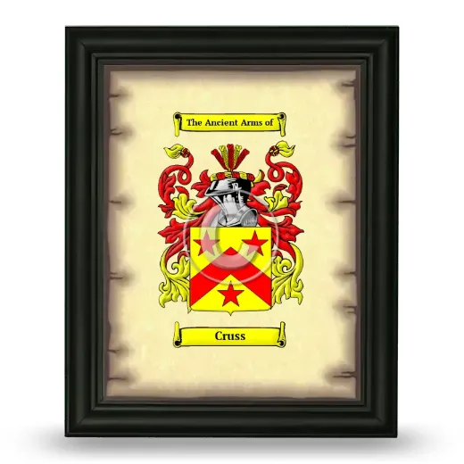 Cruss Coat of Arms Framed - Black