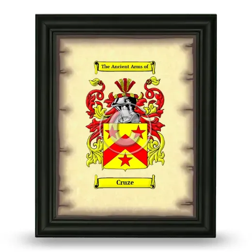 Cruze Coat of Arms Framed - Black