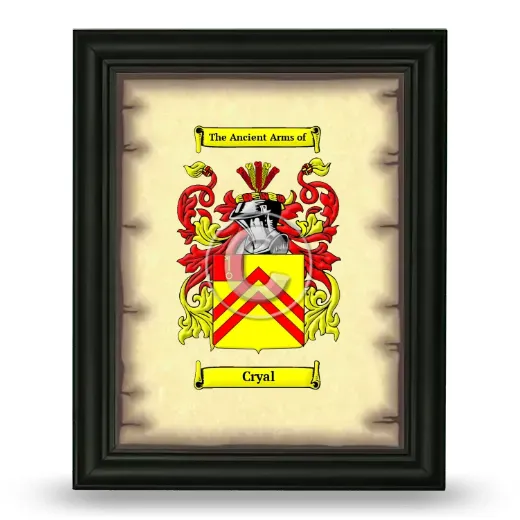 Cryal Coat of Arms Framed - Black