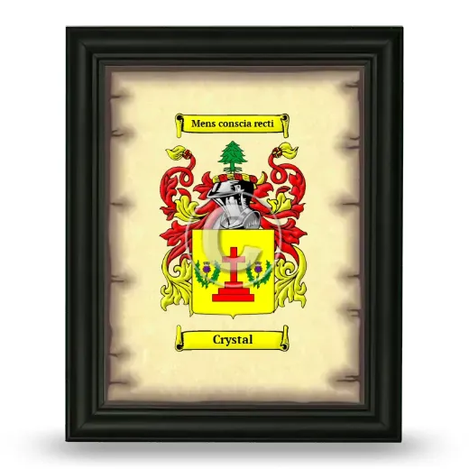 Crystal Coat of Arms Framed - Black