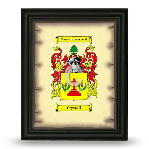 Crystall Coat of Arms Framed - Black