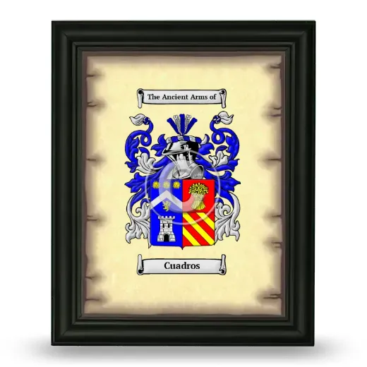 Cuadros Coat of Arms Framed - Black